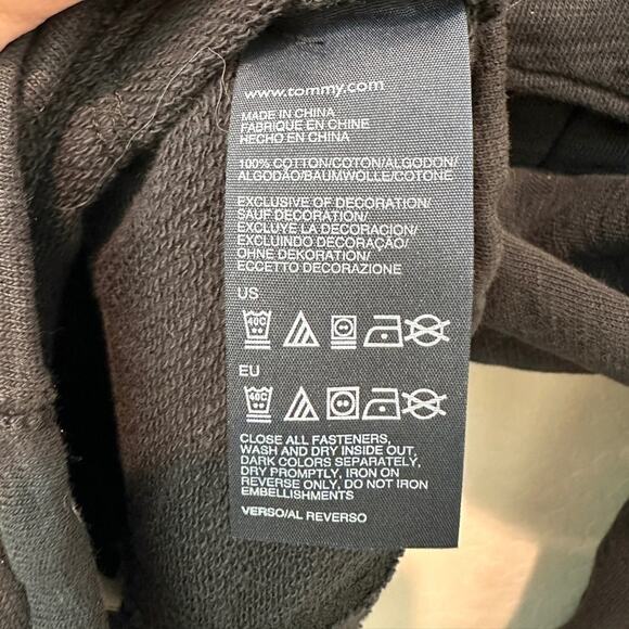 TOMMY HILFIGER Navy Military Jacket Gold Crest Buttons Embroidered Sleeve Small - Picture 8 of 8